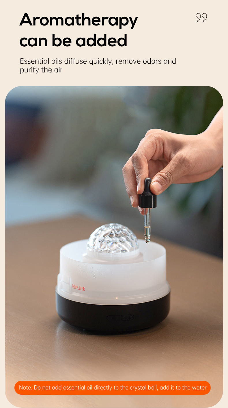 2025新款星空投影香薰机礼物USB插电大雾量七彩浪漫氛围灯加湿器详情31