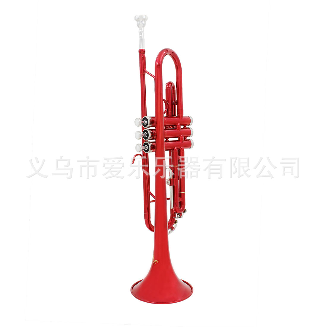 Wholesale wind band red trumpet instrument manufacturer, children and students perform B-flat three-note trumpet, drum and bugle corps instruments pic 5