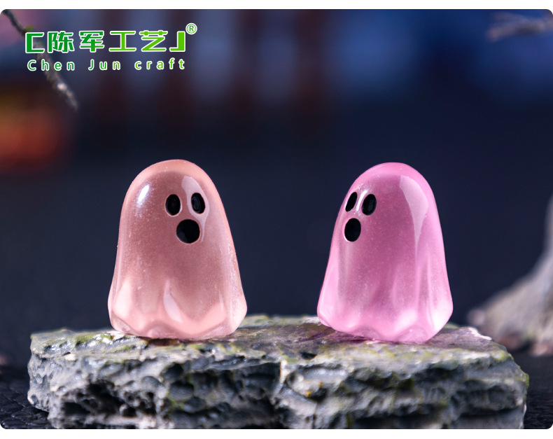 Cross-border creative luminous little ghost diy decorative hanging accessories mini micro-landscape Halloween small ornaments pic 46