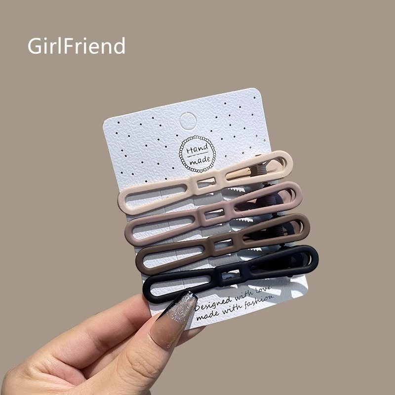 Facial cleansing and makeup seamless hair clip, side bangs for girls, one-line duckbill hair clip, high-end forehead clip headwear pic 26