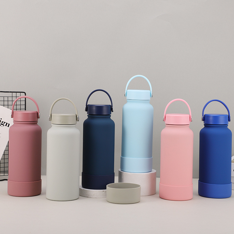 Simple cross-border 304 stainless steel insulated cup with handle, portable large-capacity space pot, outdoor sports water cup pic 5