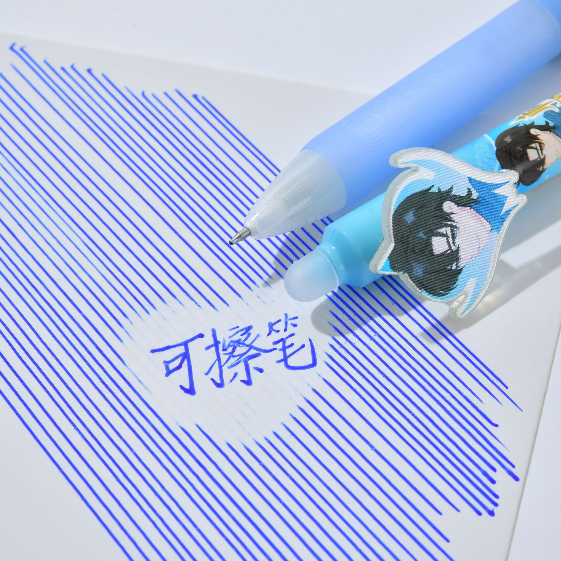 Chenxi Divine Wish Erasable Pen Creative Cartoon Animation Grating Gel Pen ST Blue Pen Core 0.5mm student stationery pic 19
