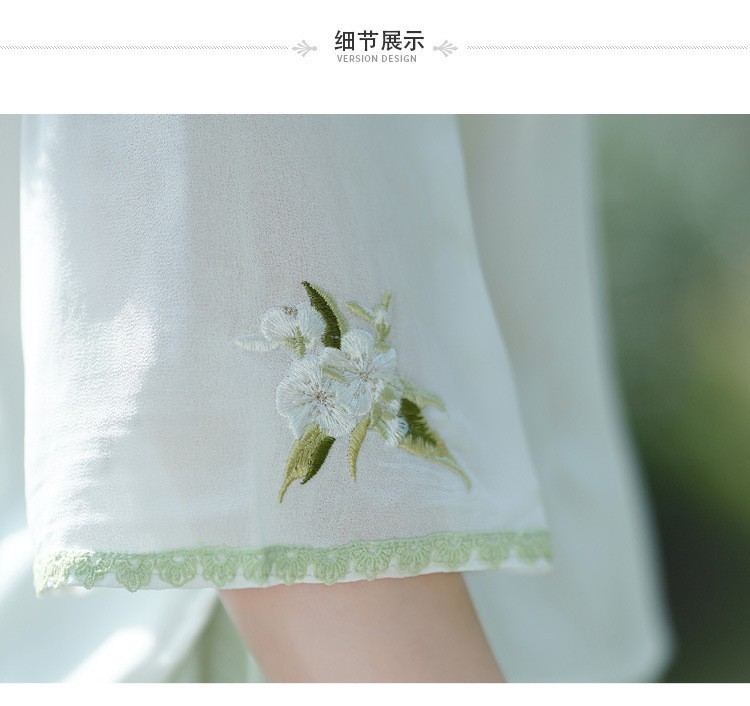 国潮国潮民国风夏季女修身旗袍上衣薄款汉元素汉服套装文艺气质唐装茶艺服国潮详情26