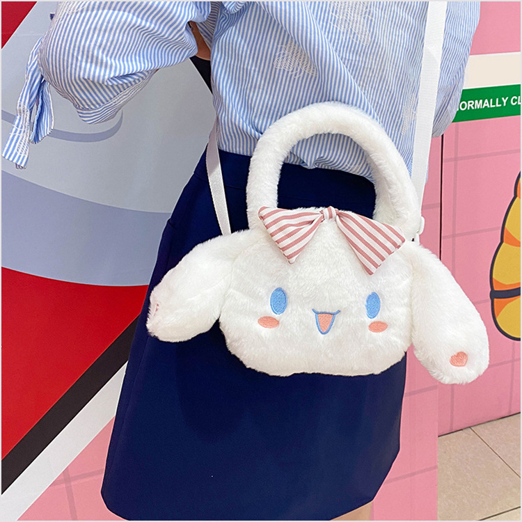 Japanese-style Instagram cute puppy cartoon plush bag, Korean-style soft girl single-shoulder crossbody bag, furry handbag pic 16