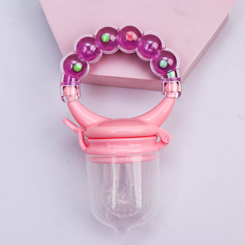 厂家直销咬咬乐摇铃果蔬婴儿果汁水果食物牙胶辅食安全硅胶磨牙详情3