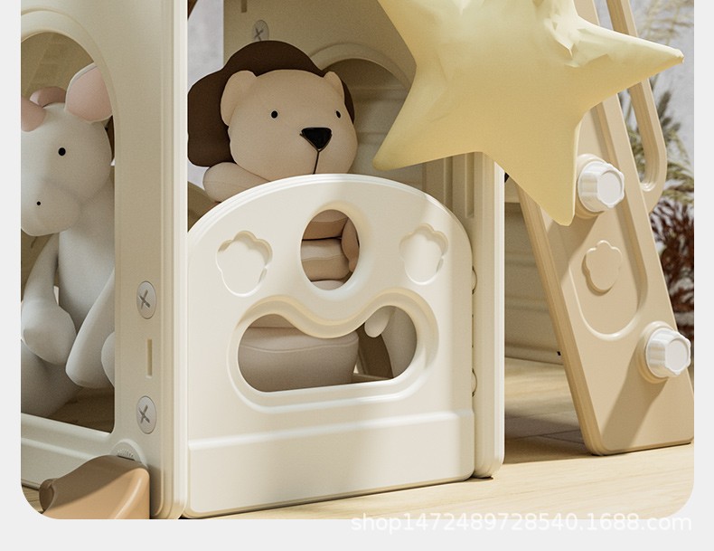 室内家用儿童滑滑梯海洋球池小户型民宿宝宝小朋友秋千滑梯二合一详情18