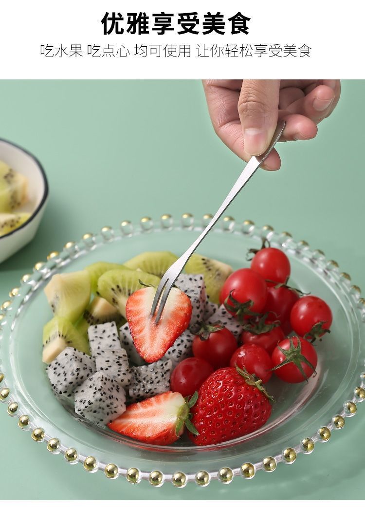 Internet-famous fruit forks, household thickened fruit salad forks, small forks, jelly wholesale, disposable fruit forks pic 7