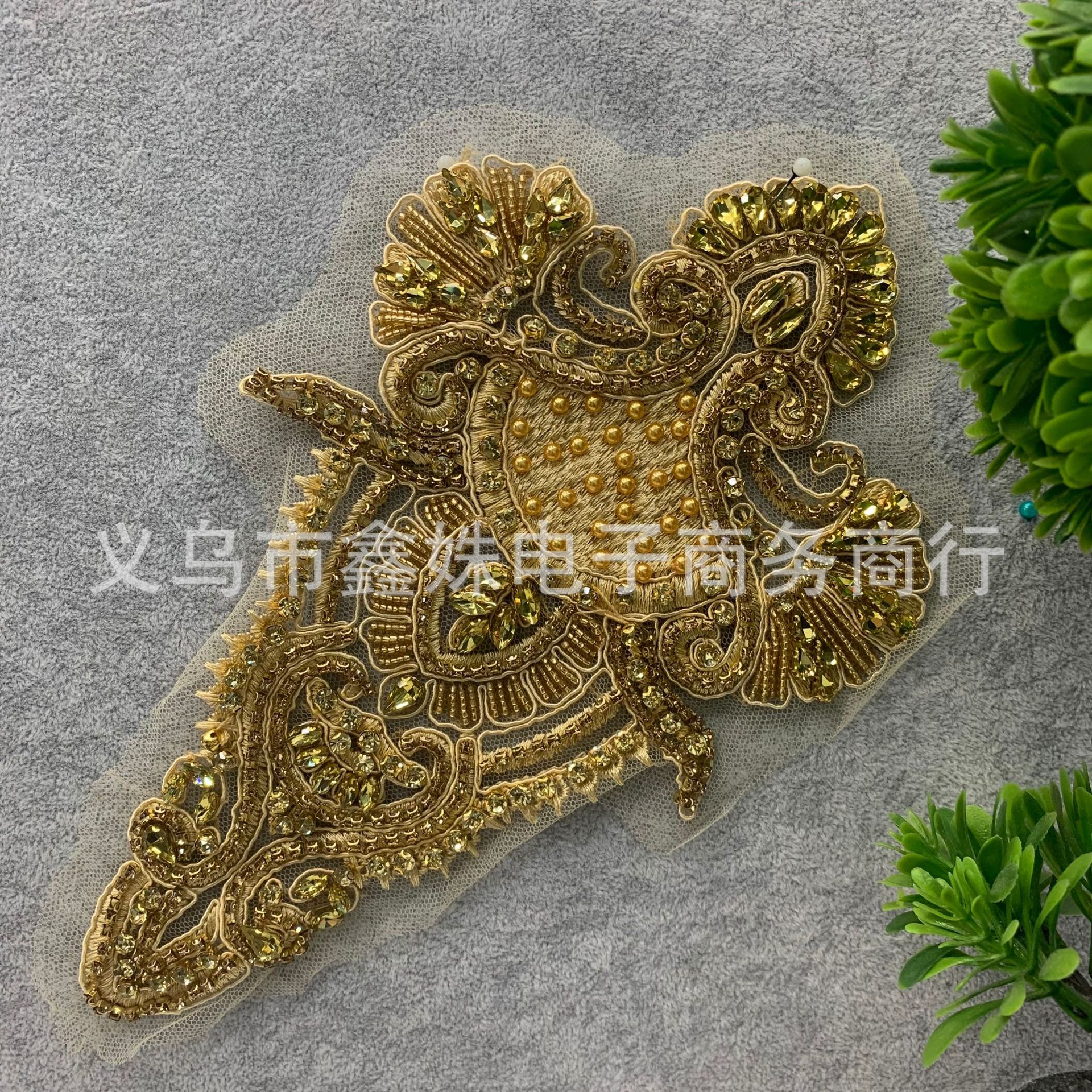 DIY hand-sewn rhinestone clothing accessory stickers for evening dress accessories pic 4