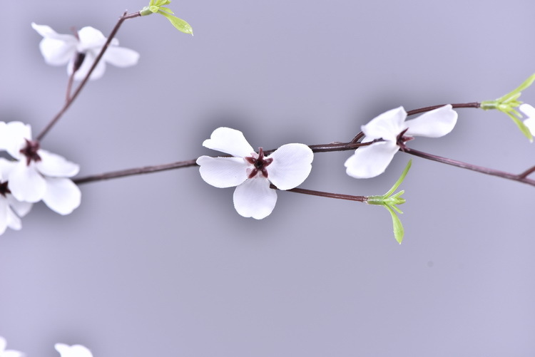 Lanjin Factory wholesale source factory goods artificial cherry blossoms, indoor living room decoration artificial flowers, wedding banquet soft decoration landscaping artificial pear blossoms pic 5