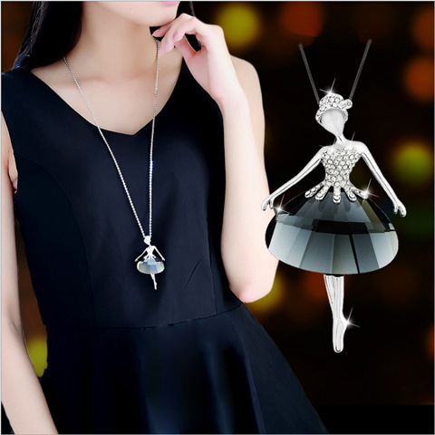 欧美跨境时尚毛衣链女高级感轻奢长项链小众个性百搭秋冬饰品挂件详情11