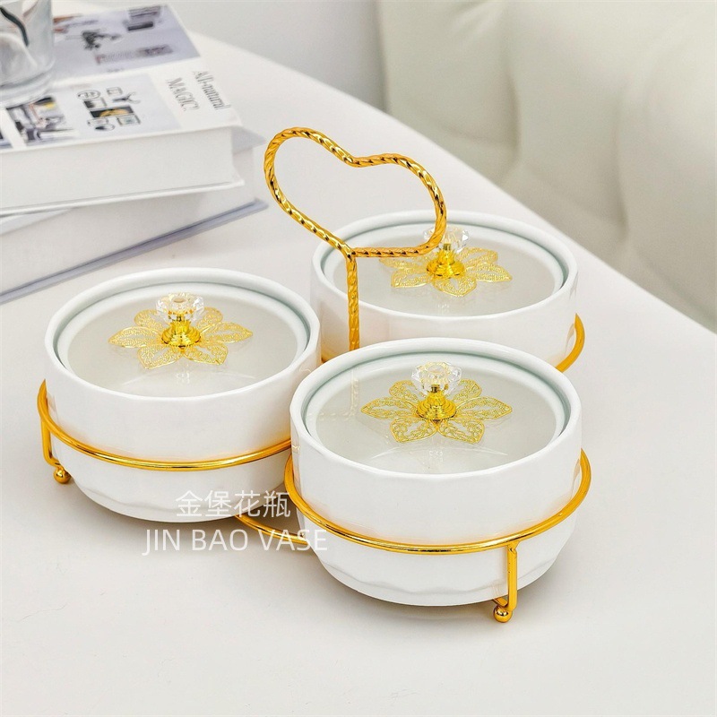 轻奢高颜值玻璃果盘商用水果拼盘家用创意分格干果盒小吃零食盘详情3