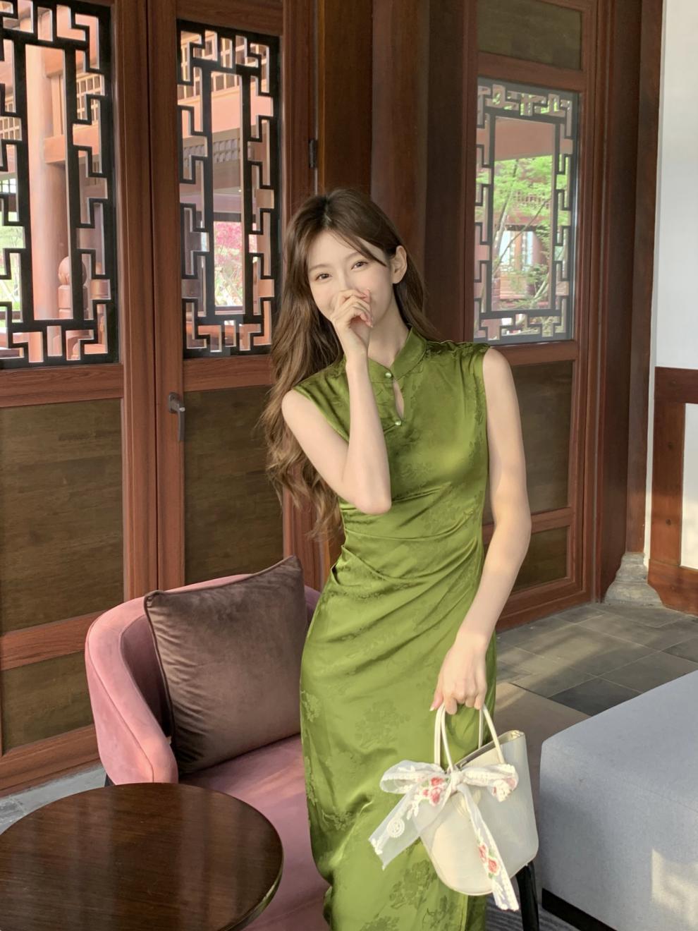 伊茉夏怜语~新中式高端女装连衣裙2024夏季高级感改良女装旗袍裙详情20