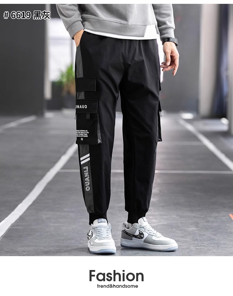 工装裤男士宽松大码男裤夏季2024新款胖子肥佬休闲束脚裤子男秋季详情26