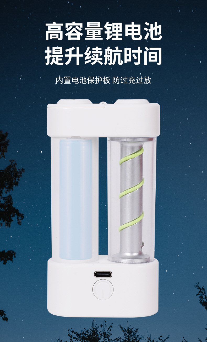 New cross-border color light strip flashlight, flexible filament, outdoor camping lighting, camping lamp, tent atmosphere hanging lamp pic 12