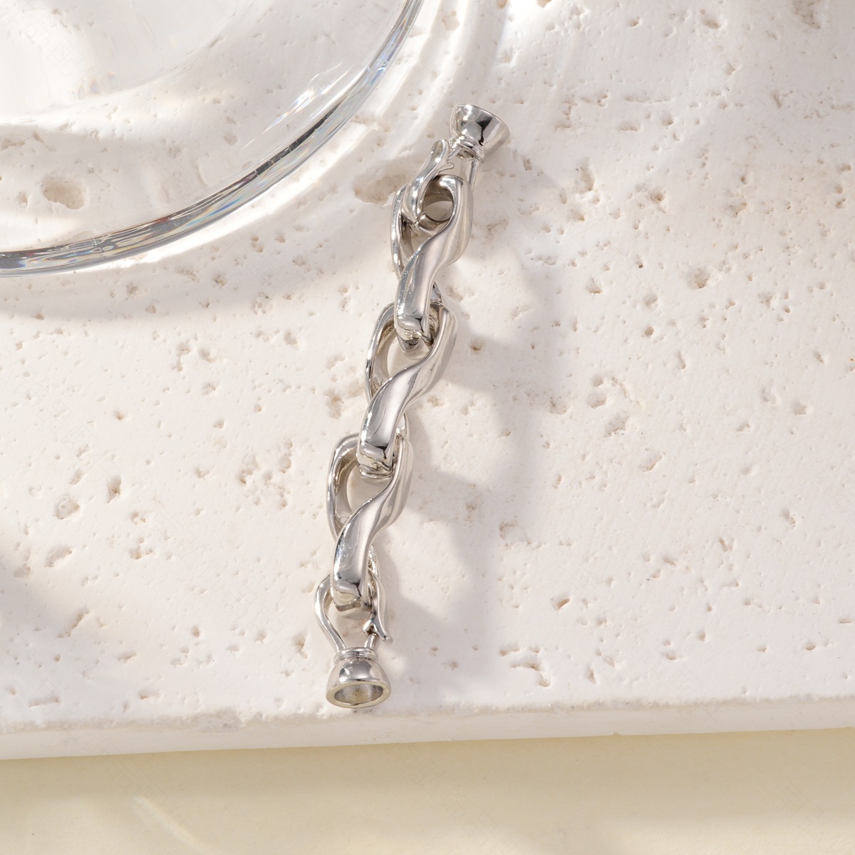 New smooth chain necklace clasp, copper-plated with real gold, retains color and exudes a high-end feel. DIY accessory for bracelet necklace clasp pic 11