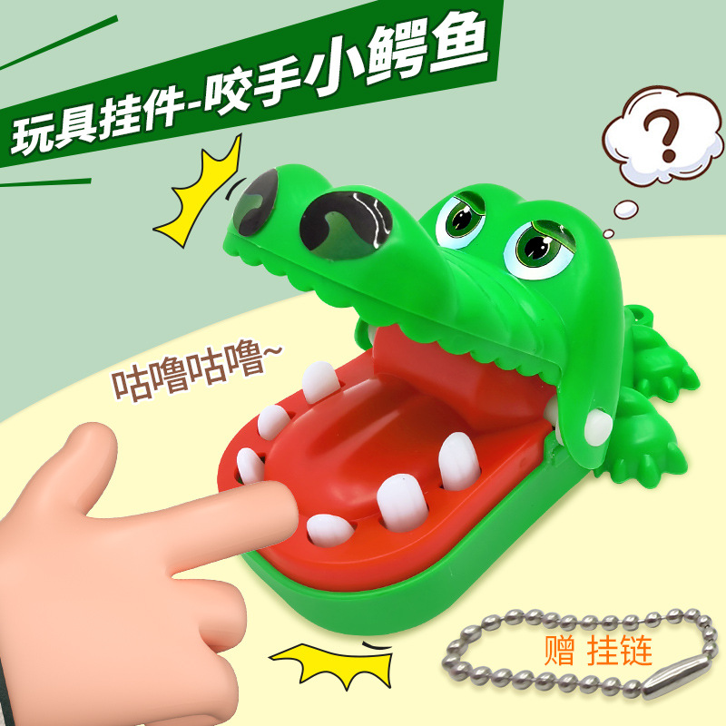 Mini hand-biting crocodile with keychain, new and unique small gifts, hand-biting little crocodile toys, prank crocodile wholesale pic 4