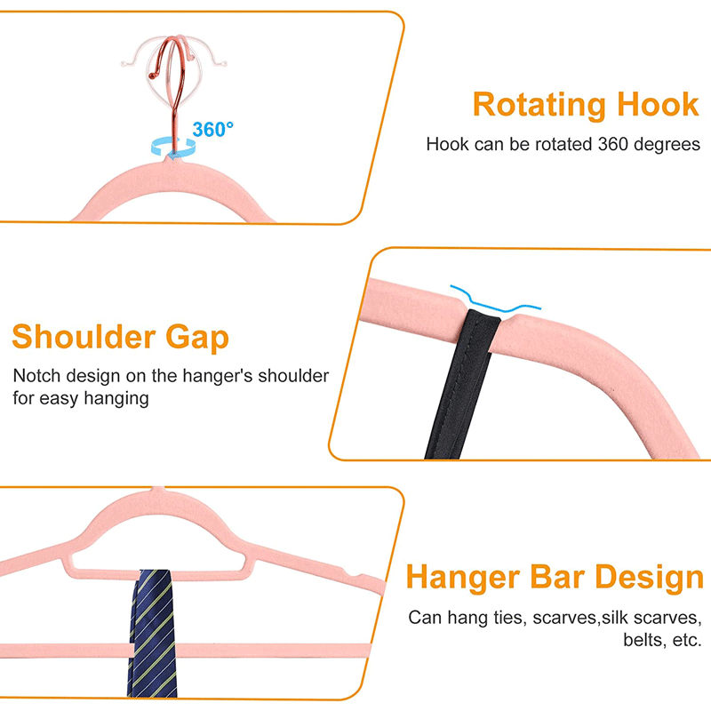 Specialized flocked clothes rack for clothing stores, anti-slip and traceless, adult clothes support and hanging, home wardrobe storage and organization expert pic 21