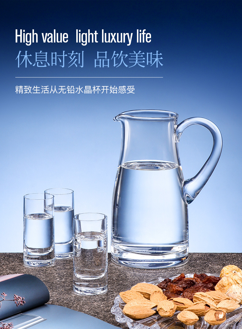 A high-end crystal white wine cup gift box set imported from the Czech Republic, a home one or two-cup graduated wine dispenser, as a gift for elders pic 11
