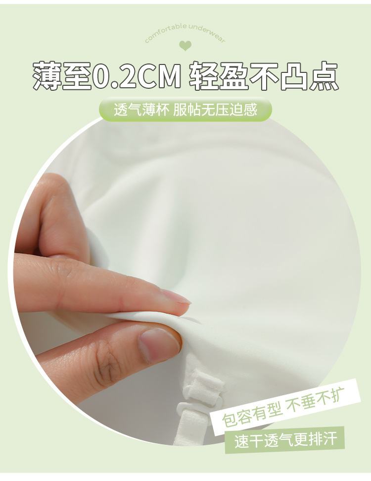 夏季超薄杯无痕内衣女聚拢薄款收副乳防下垂文胸罩可拆卸肩带文胸详情3