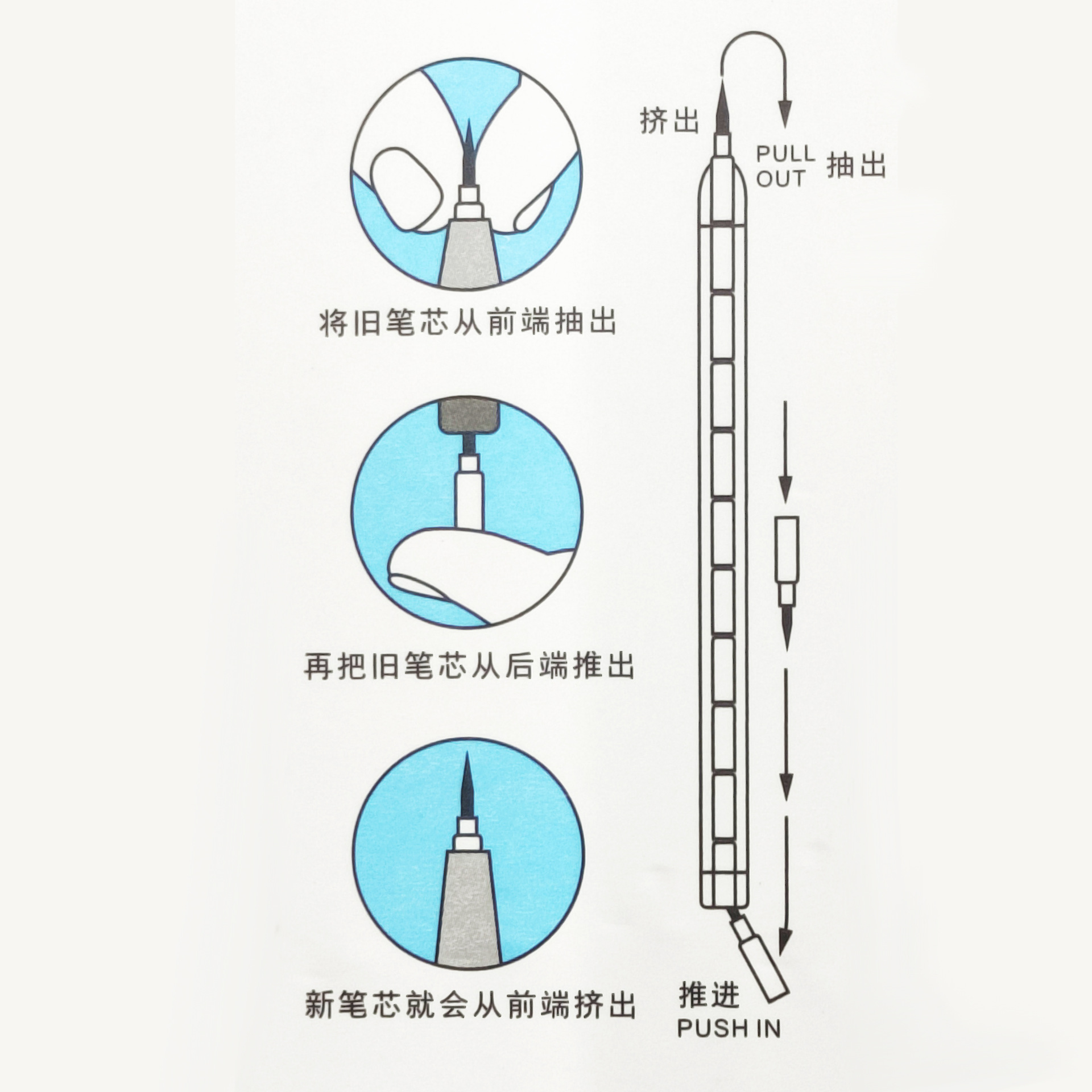 糖果色波点免削子弹铅笔 学生可换芯下蛋笔 书写顺滑免削铅笔批发详情3