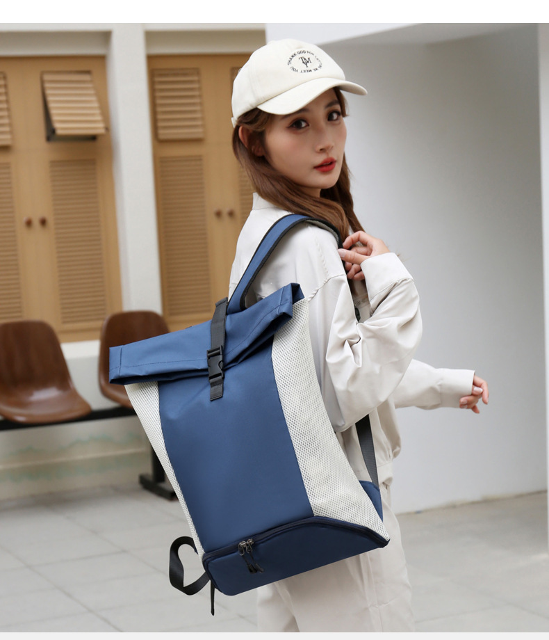 New large-capacity casual backpack, sports basketball bag, simple tutorial bag, commuting, business trip and fitness backpack pic 24