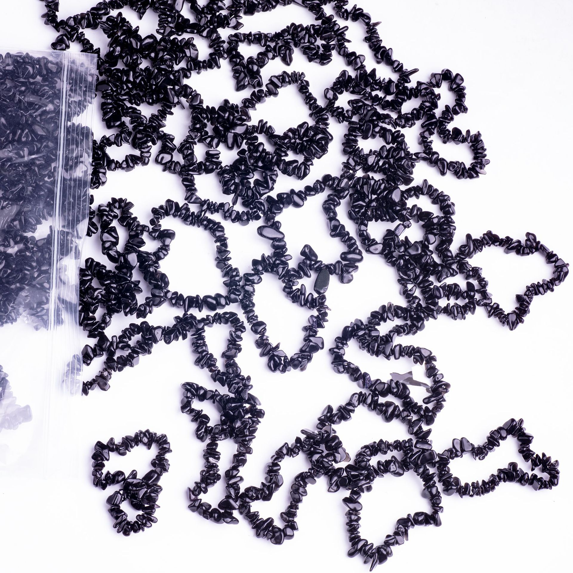 批发天然石水晶碎石女士链条手串不规则小碎石紫晶手串手饰品详情22