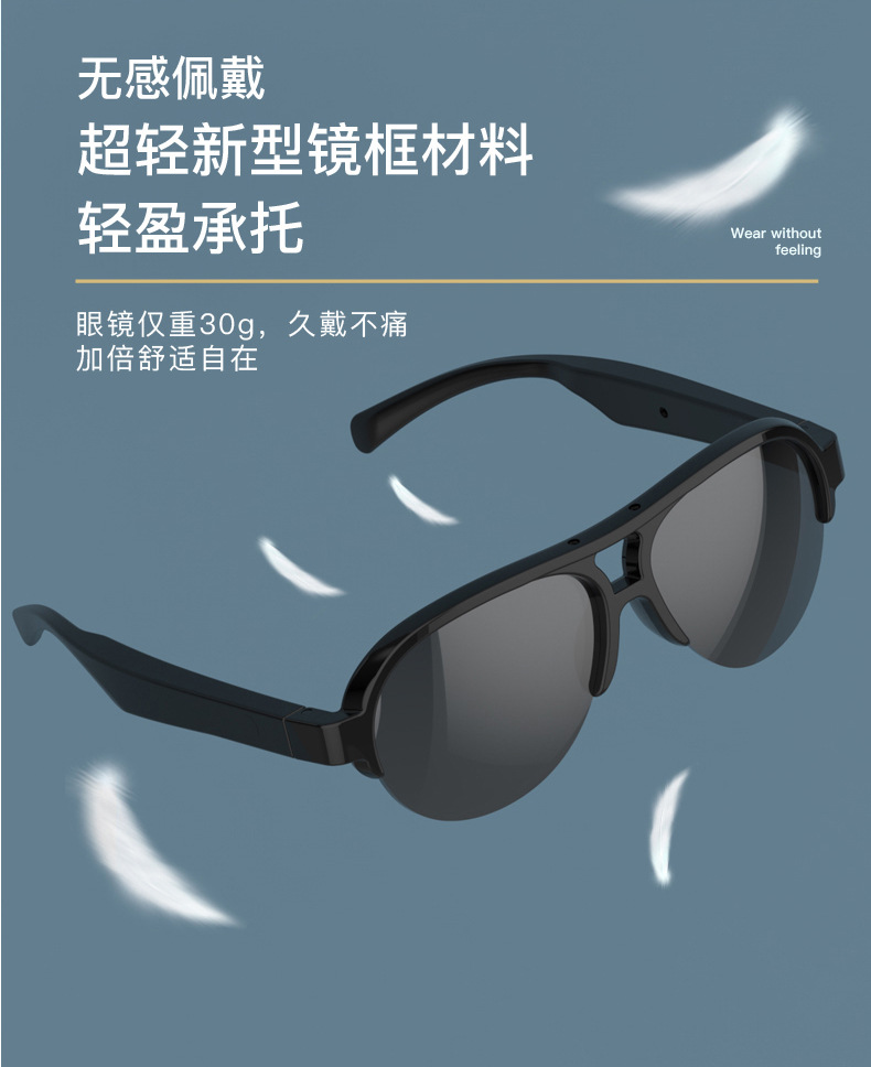 爱虎耳机运动防紫外线偏光蓝牙眼镜无线耳机墨镜百搭脸型通用商务驾驶眼镜详情9