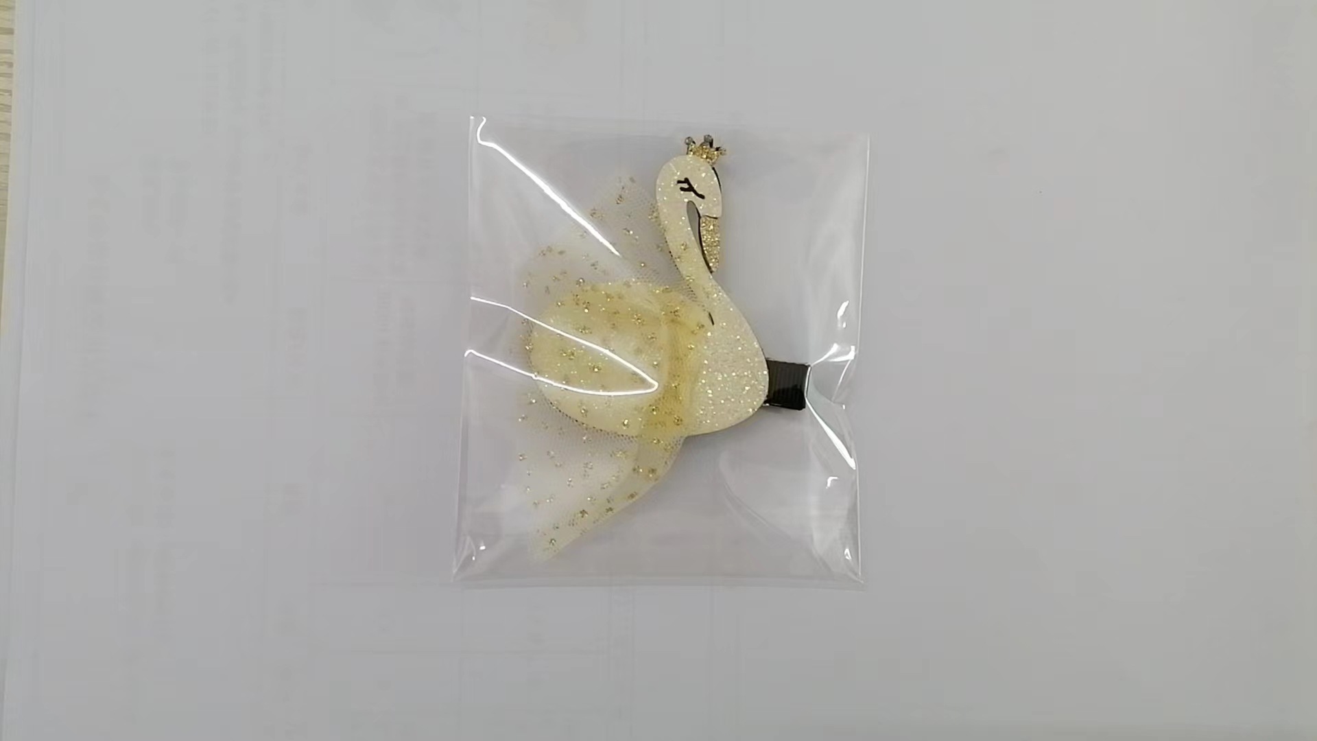 公主复古网纱立体皇冠发夹20402韩版女童发夹儿童天鹅星星发夹详情5