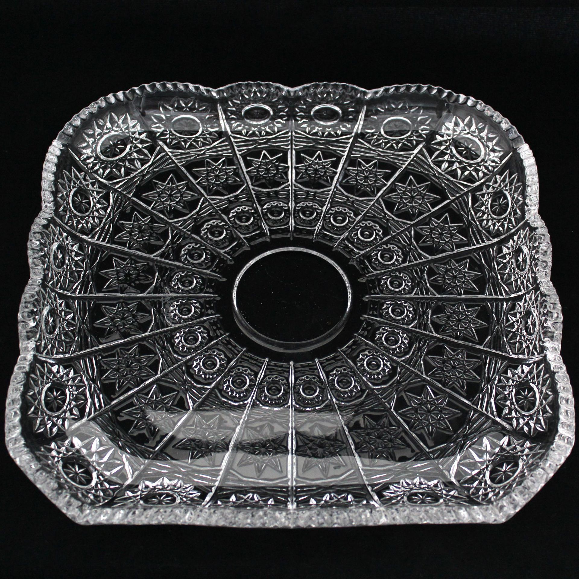 太阳花玻璃脚水果盘果斗糖缸成套系列中东跨境热销详情4