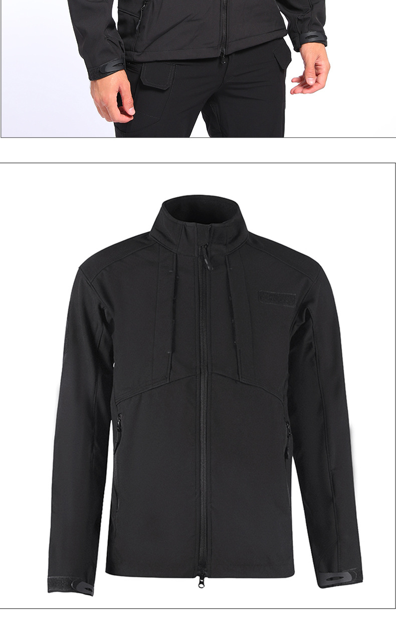 Yitu Autumn and Winter Tactical windproof, water-repellent, warm stand-up collar jacket, outdoor mountaineering jacket, Windbreaker, thickened hard shell, hiking pic 22