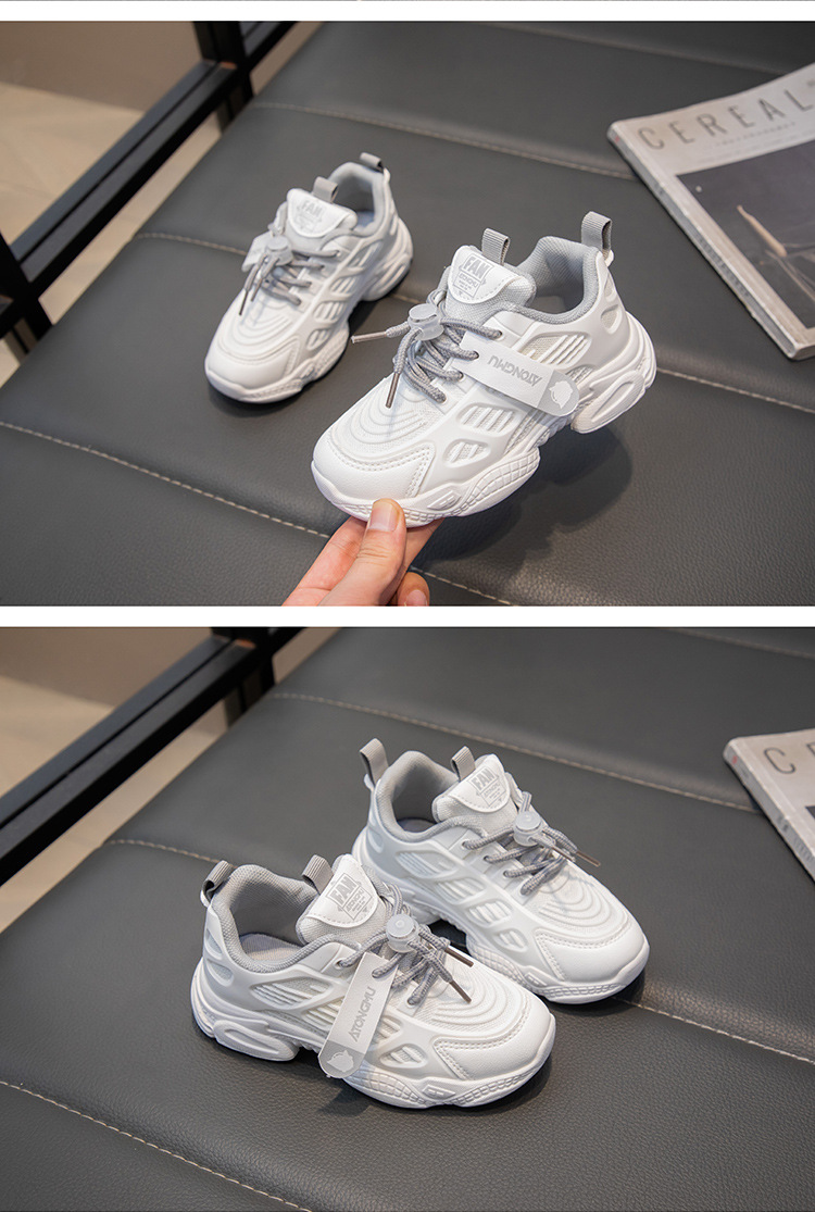 春夏季韩版运动鞋儿童透气网面老爹鞋学生实心底跑步鞋男女童单鞋详情9