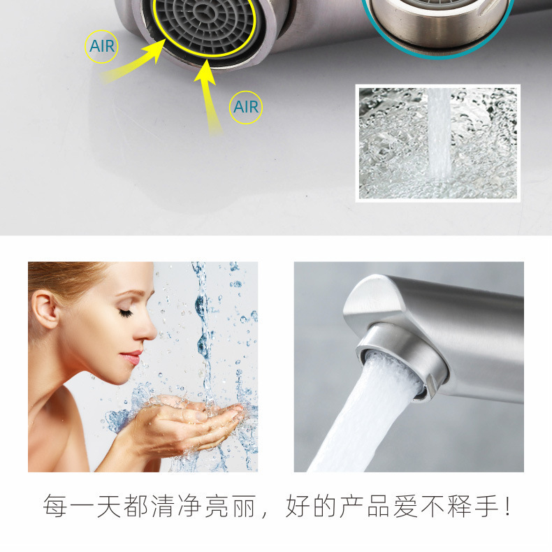 批发不锈钢面盆水龙头欧式烤漆洗手盆浴室柜冷热水暖卫浴面盆龙头详情11
