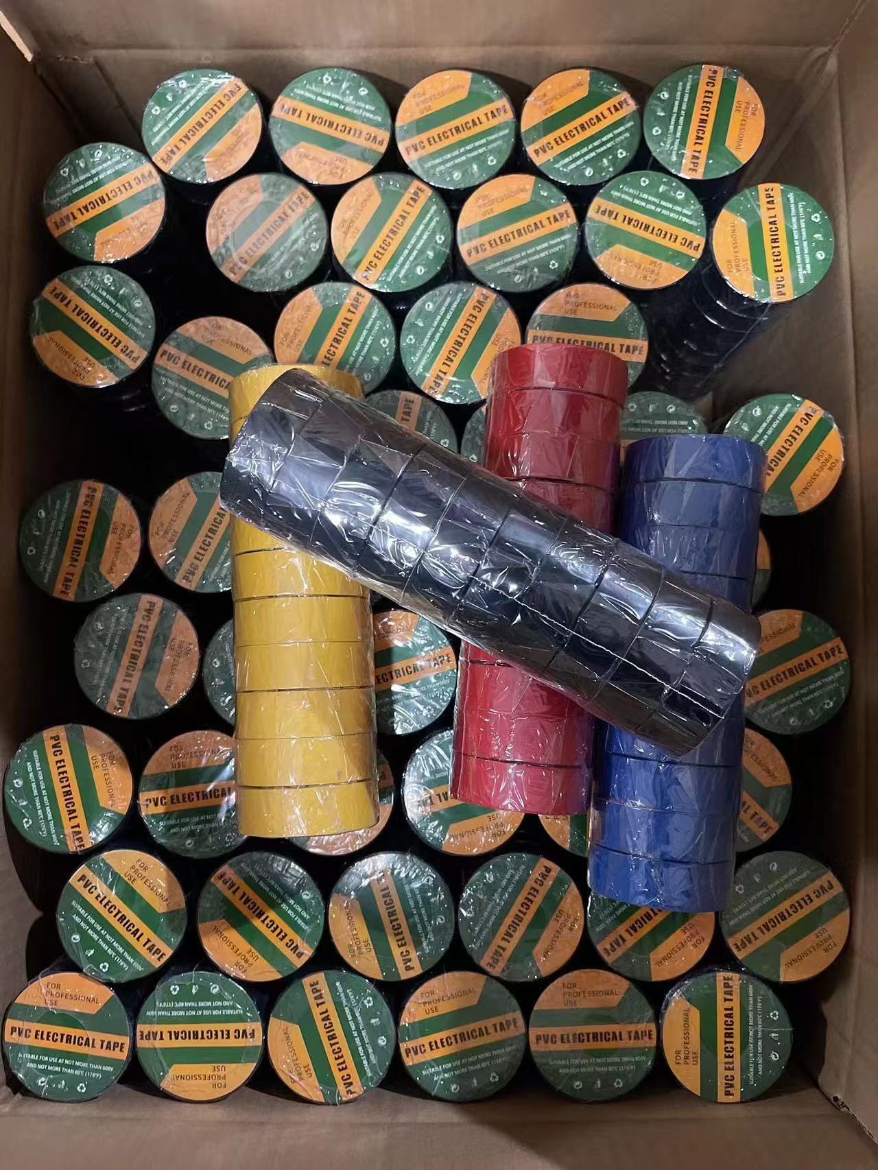 Wholesale 10-meter colored PVC electrical tape, insulating and waterproof black tape, electrical tape, PVC flame-retardant and high-temperature resistant tape pic 22