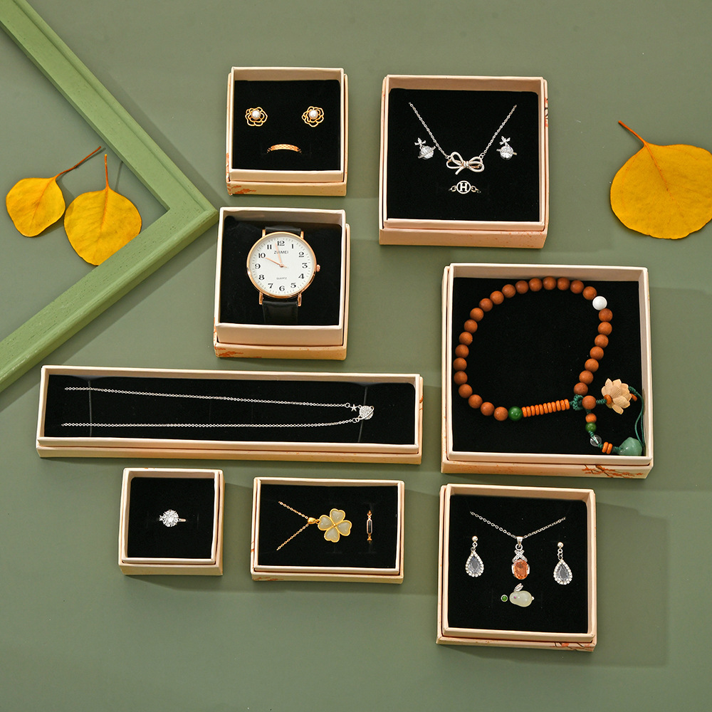 Customized processing of Meihe jewelry packaging boxes, stud earrings, necklaces, jewelry boxes, and retro creative Feihe handbags pic 9