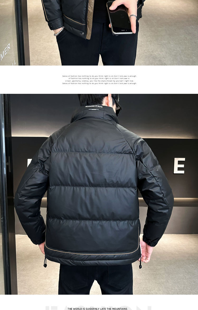 男士羽绒服冬季2024新款潮牌帅气男装拼色立领高端加厚秋冬装外套详情25