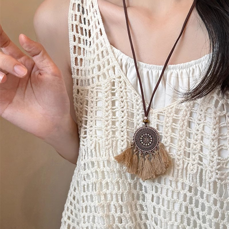 高级感原创自制 韩版ins海洋派大星长款项链小众复古可调节毛衣链详情12