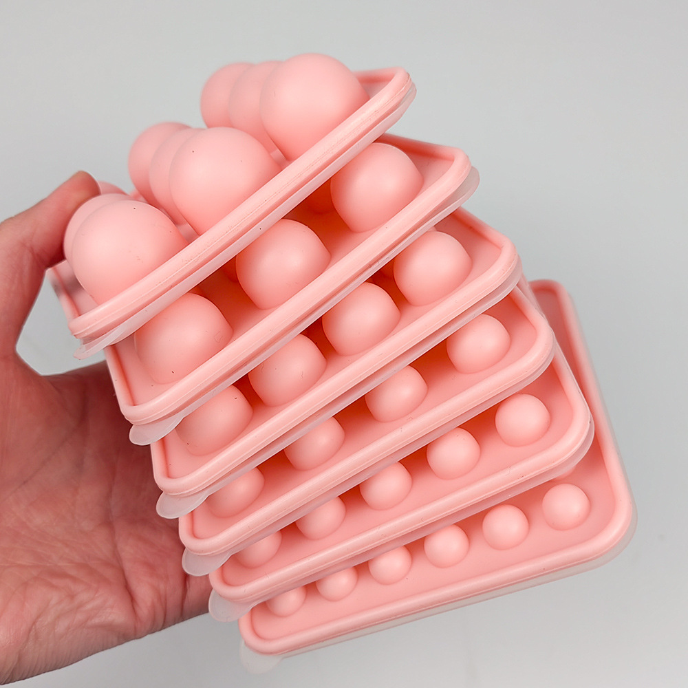 Food-grade custard, runny filling, round balls, ice cubes, candies, chocolate beans, silicone molds with LIDS, silicone ice hockey molds pic 11