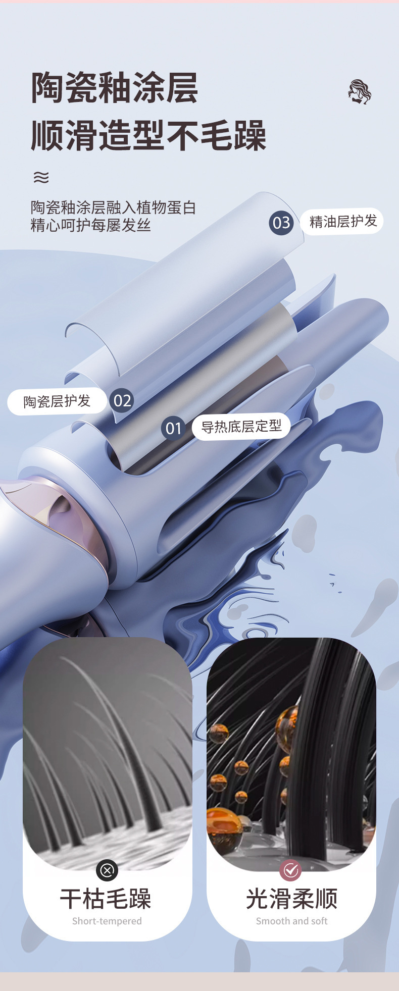 全自动旋转卷发棒神器懒人持久定性不伤发32mm卷发烫头发的电卷棒详情12