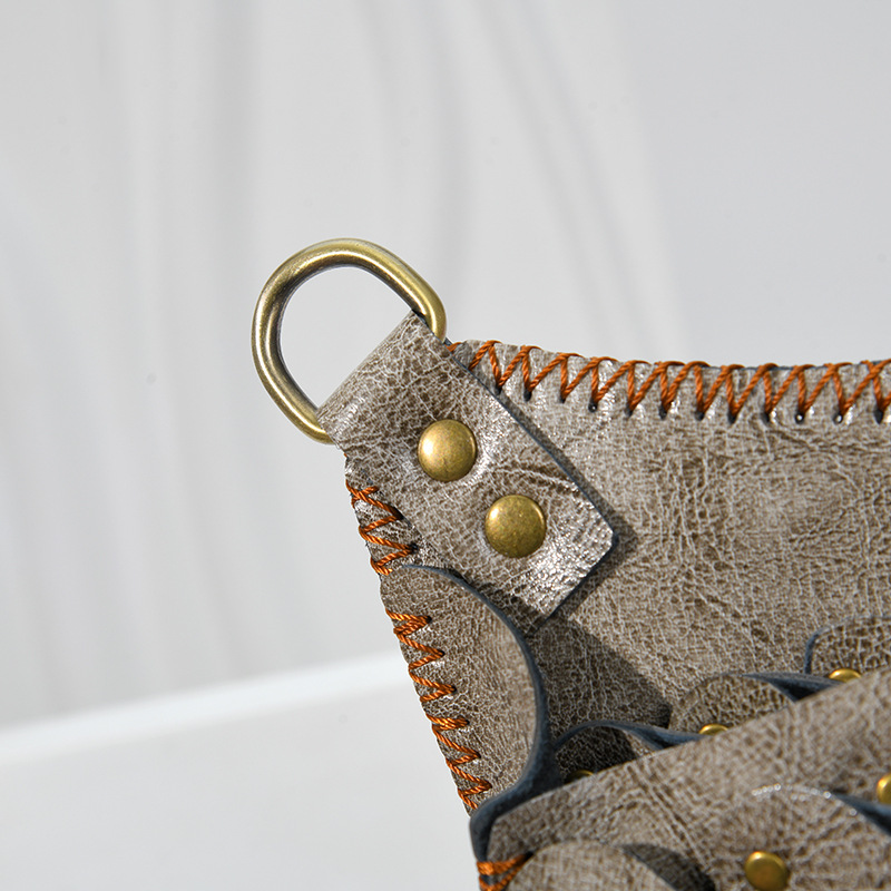 发廊美发工具包牛皮剪刀腰包挎包黑色绿色灰色时尚美发剪刀收纳包详情9