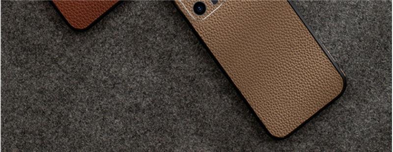 This new genuine leather frame lens is suitable for the Apple 14ProMax15 13 phone case. It features a high-end leather veneer with a lychee texture pic 9