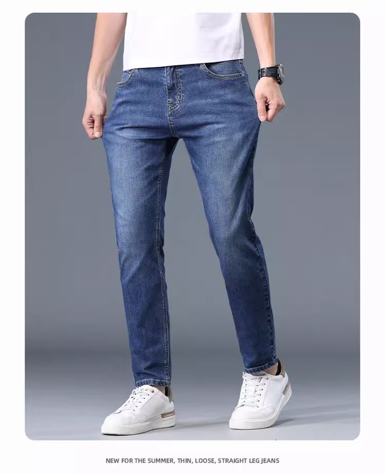 牛仔裤男士修身直筒弹力休闲百搭九分裤2025春夏新款韩版潮流男裤详情24