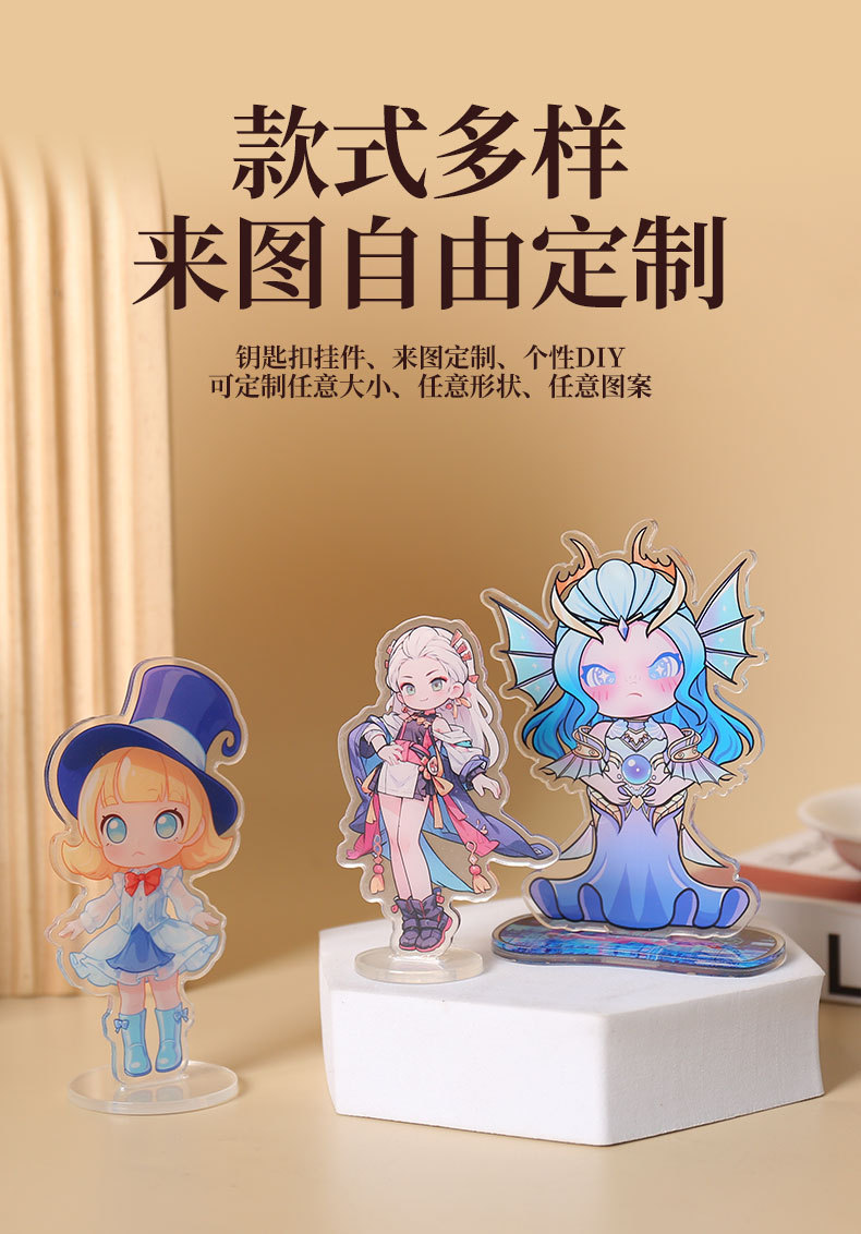 卡通动漫亚克力CD钥匙扣定制明星周边应援diy挂件唱片钥匙链圈详情2
