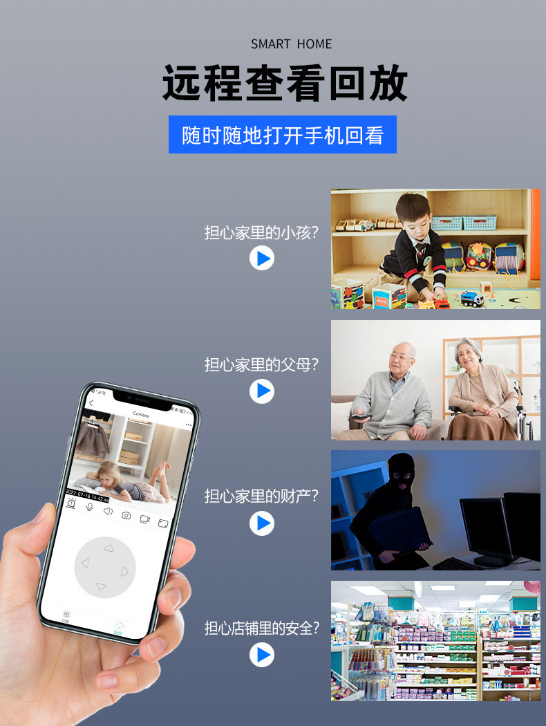 V380 pro mobile remote monitoring camera, panoramic intelligent ultra-high-definition bulb-type indoor monitoring camera pic 14