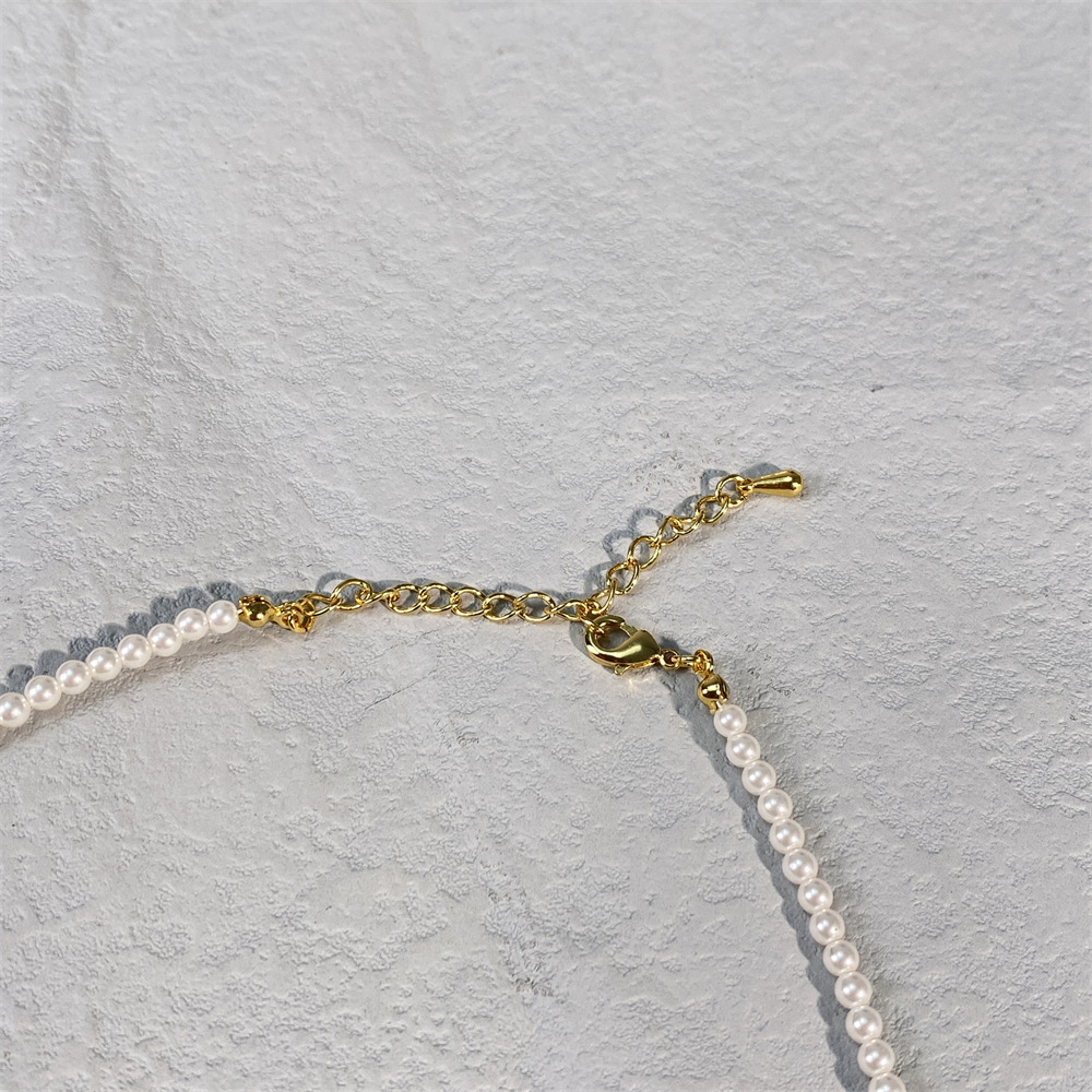 by johanne法国复古小众设计项链时尚气质高级感珍珠十字架锁骨链详情14