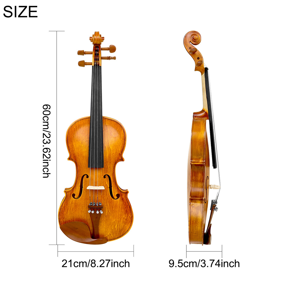 Patterned violins, professional handcrafted violins for beginners, children and adults playing violins, basswood laminated violins manufacturer pic 6
