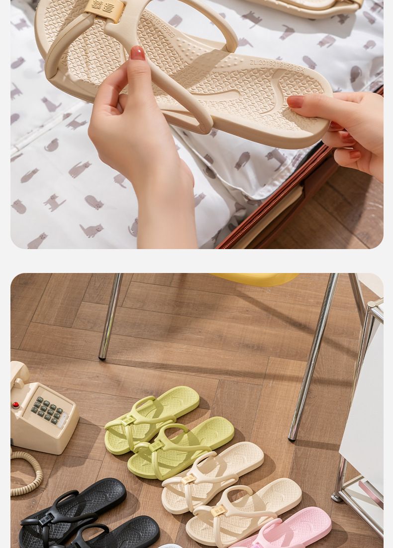 旅行便携式折叠拖鞋女新款出差专用浴室可洗澡防滑旅游沙滩凉鞋男详情15