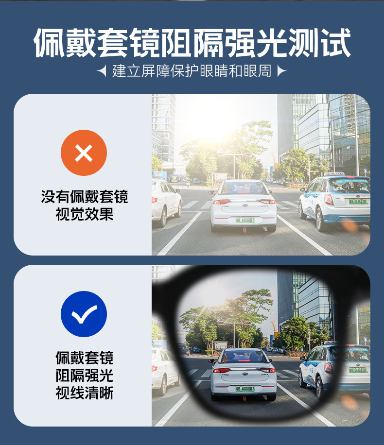墨镜套镜近视太阳镜男女款偏光开车专用外配可套眼镜夏季防晒大框详情8