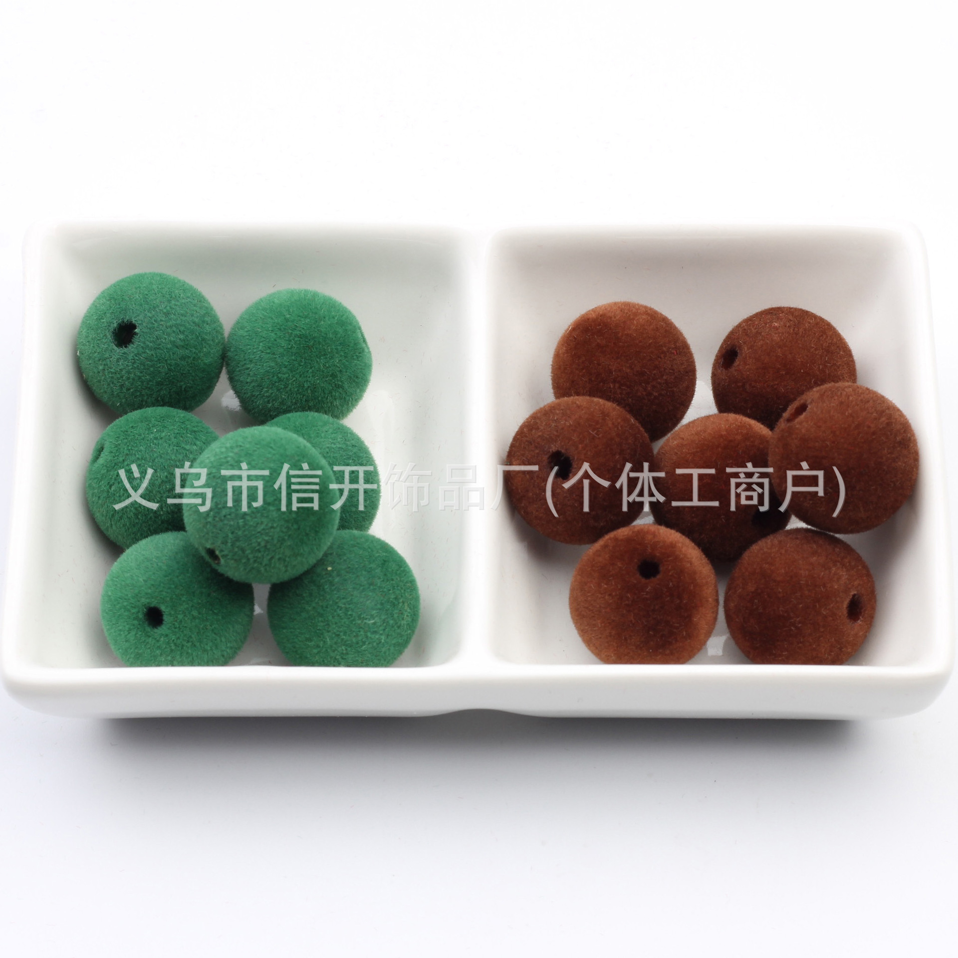 通孔植绒圣诞系列圆珠串珠笔饰品配件手机钥匙链手工diy饰品材料详情4