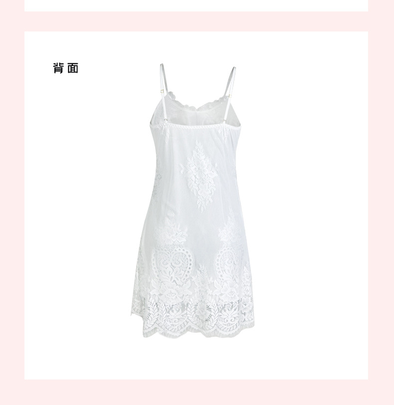 Mouffy sexy sexo lencería halter encaje vestido de dormir perspectiva seducción estilo fino ropa de casa pijamas al por mayor 573 pic 14