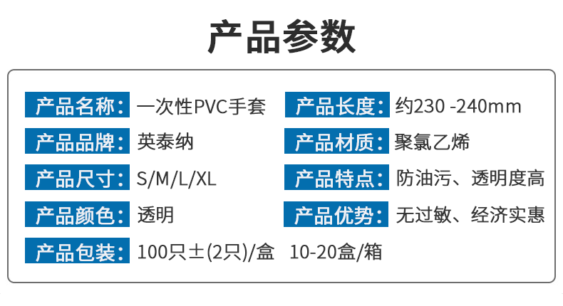 批发pvc一次性手套丁腈乳胶橡胶手套食品9寸劳保透明检查牙科烘焙详情4